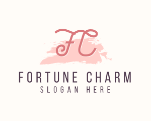 Feminine Watercolor Cosmetics  logo design