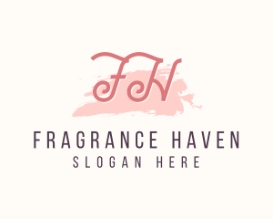 Feminine Watercolor Cosmetics  logo design