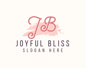 Feminine Watercolor Cosmetics  logo design