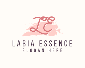 Feminine Watercolor Cosmetics  logo design