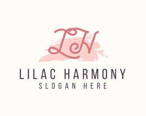 Feminine Watercolor Cosmetics  logo design