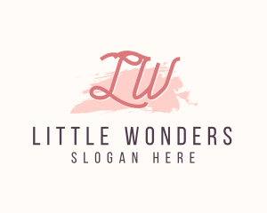 Feminine Watercolor Cosmetics  logo design