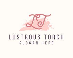 Feminine Watercolor Cosmetics  logo design