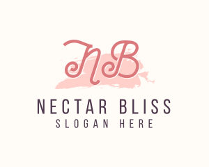 Feminine Watercolor Cosmetics  logo design