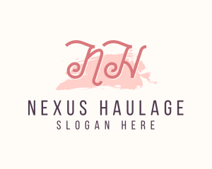 Feminine Watercolor Cosmetics  logo design