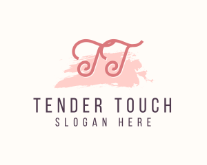 Feminine Watercolor Cosmetics  logo design