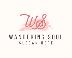 Feminine Watercolor Cosmetics  logo design