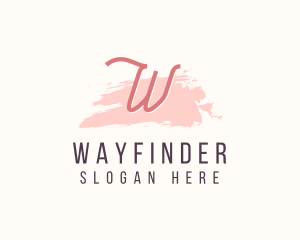 Feminine Watercolor Cosmetics  logo design