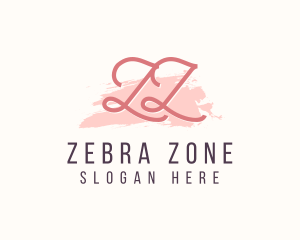 Feminine Watercolor Cosmetics  logo design