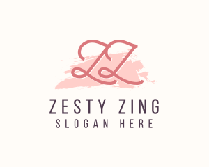 Feminine Watercolor Cosmetics  logo design