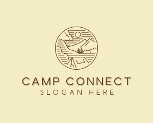 Mountain Landscape Camp  logo design