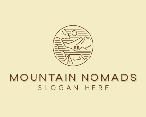 Mountain Landscape Camp  logo design