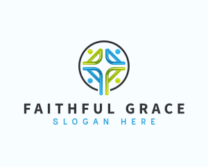 Support Community Cross Faith logo design