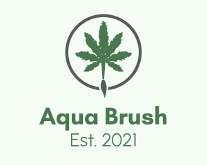 Green Brush Weed logo design