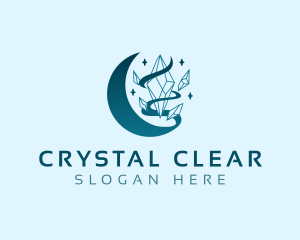 Crystal Moon Luxury logo design