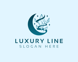 Crystal Moon Luxury logo design