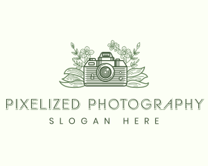 Camera Flower Lens logo design