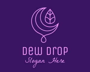 Purple Moon Droplet logo design