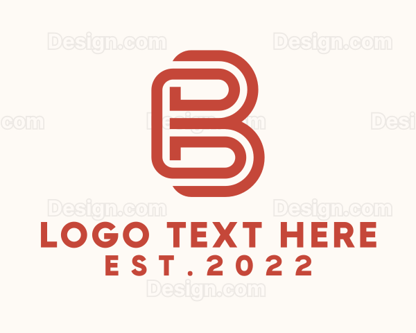 Stripe Letter B Logo