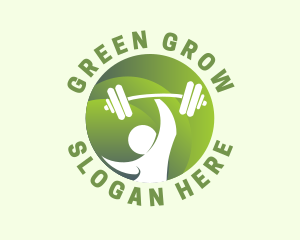 Green Barbell Fitness logo design