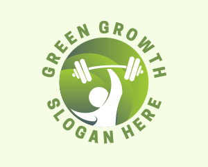 Green Barbell Fitness logo design