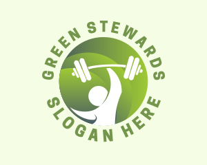 Green Barbell Fitness logo design