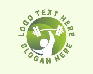 Pilates - Green Barbell Fitness logo design