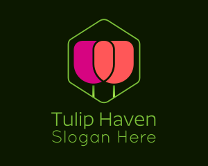 Minimalist Tulip Gardening logo