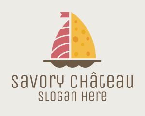 Salmon & Cheese Boat logo design