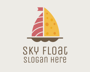 Salmon & Cheese Boat logo design