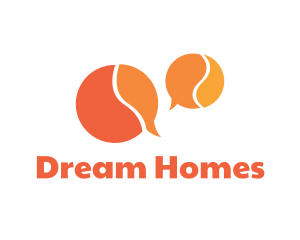 Orange Speech Bubbles Logo