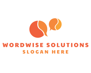 Orange Speech Bubbles logo