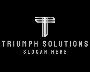 Consulting Industrial Letter T logo design