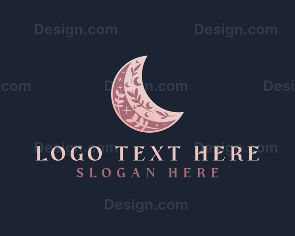 Moon Floral Crescent Logo