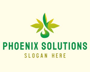 Cannabis Phoenix Fire logo design