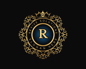 Royal Crown Wreath logo design