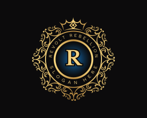 Royal Crown Wreath logo design