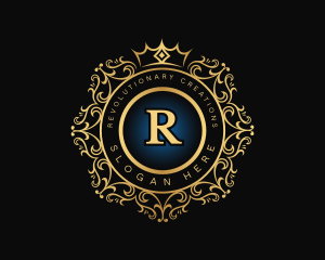 Royal Crown Wreath logo design