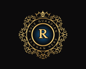 Royal Crown Wreath logo design