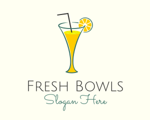 Lemonade Glass Diner logo design