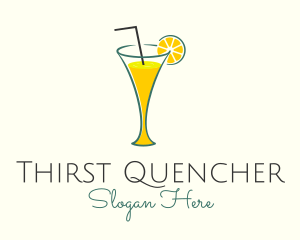 Lemonade Glass Diner logo design