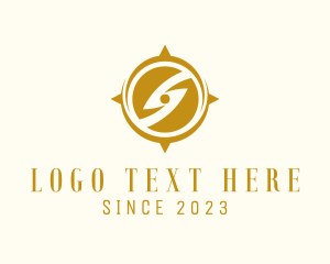 Sensor - Golden Compass Letter S logo design