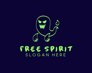 Scary Ghost Spirit logo design