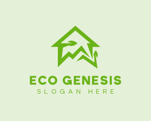 Eco House Real Estate logo design