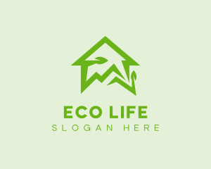 Eco House Real Estate logo design