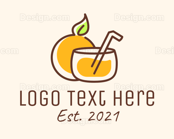 Orange Juice Drink Logo