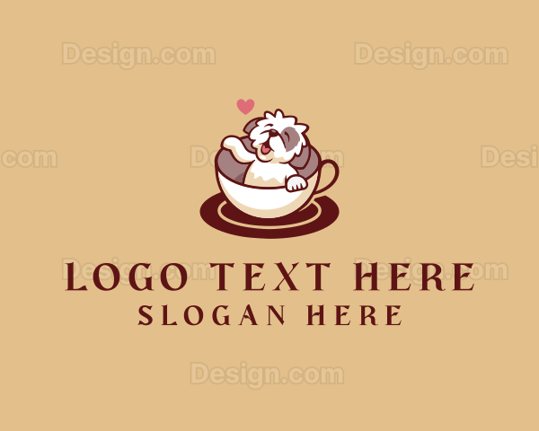 Puppy Coffee Cup Logo