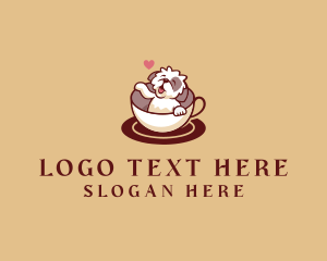 Puppy Coffee Cup logo