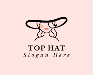 Fashion Woman Hat logo design