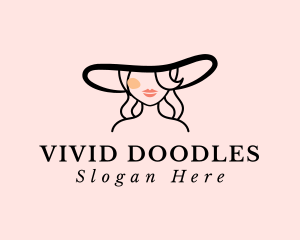 Fashion Woman Hat logo design